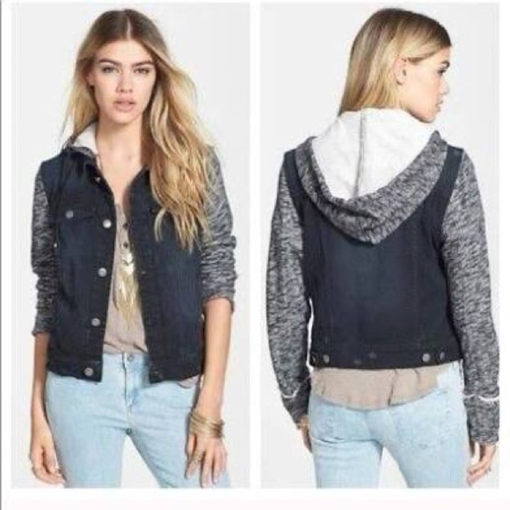 Free People Denim and Knit Jacket